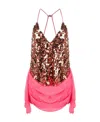 Dsquared2 Sequin-embellished Mini Dress In Pink