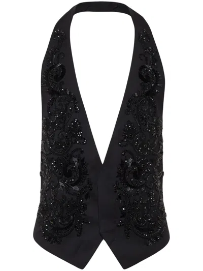 Dsquared2 Weste Mit Paillettenverzierung In Schwarz