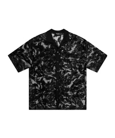 Dsquared2 Sequin Embellishment Shirt In Black