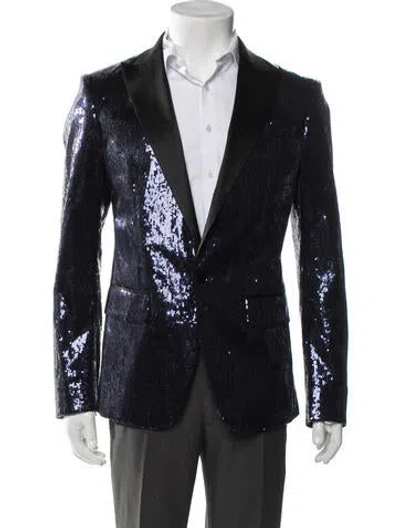 Pre-owned Dsquared2 Sequin Embellishments Blazer In Blue