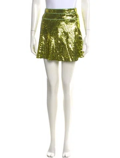 Pre-owned Dsquared2 Sequin Embellishments Mini Skirt In Green