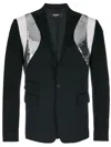 Dsquared2 Sequin Insert Evening Blazer In Black