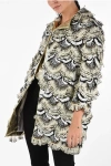 Dsquared2 Sequined Coat With Feathers