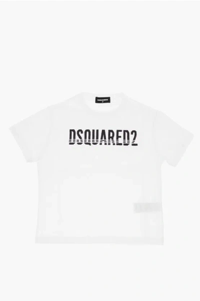 Dsquared2 Sequined Embroidered T-shirt In White
