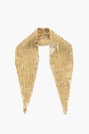 Dsquared2 Sequined Solid-color Scarf In Gold