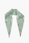Dsquared2 Sequined Solid-color Scarf In Green