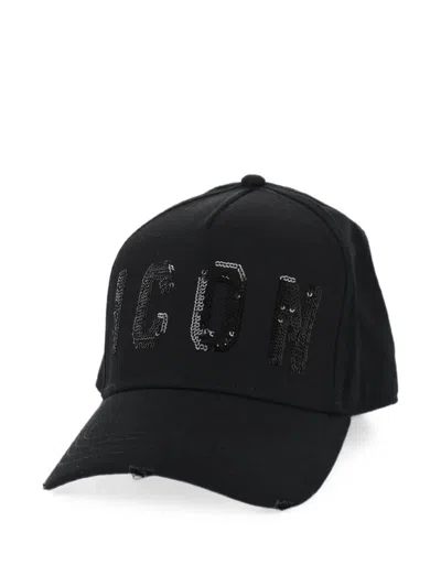 Dsquared2 Sequin-embellished Baseball Cap In Black