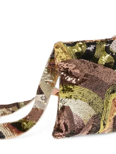 Dsquared2 Sequin-embellished Messenger Bag In Brown
