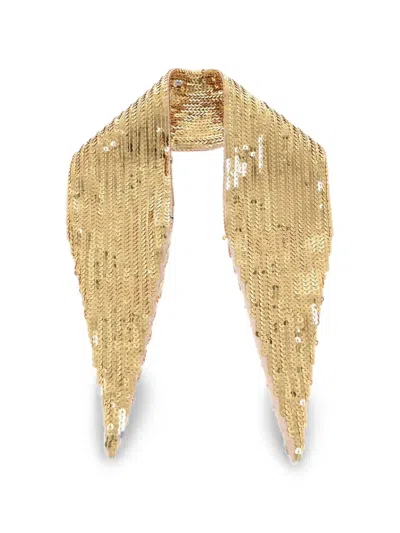 Dsquared2 Sequin-embellished Scarf In Gold