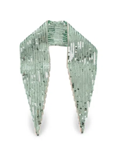 Dsquared2 Sequin-embellished Scarf In Green