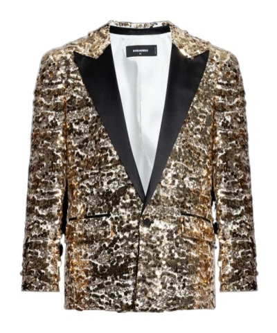 Dsquared2 Sequinned Dinner Jacket In Black