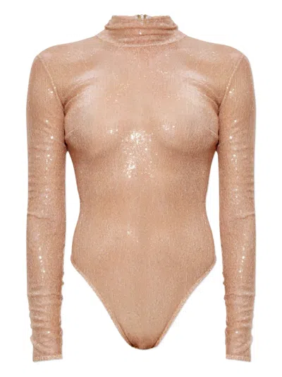 DSQUARED2 SEQUINNED ROLL-NECK BODY