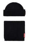 Dsquared2 Set Aus Gerippter Beanie Und Schal In Black
