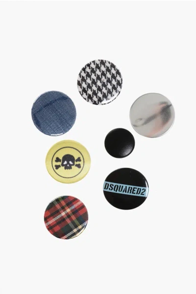 Dsquared2 Set Of 7 Multicolor Metal Pins