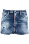 DSQUARED2 DSQUARED2 SEXY 70S SHORTS IN WORN OUT BOOTY DENIM