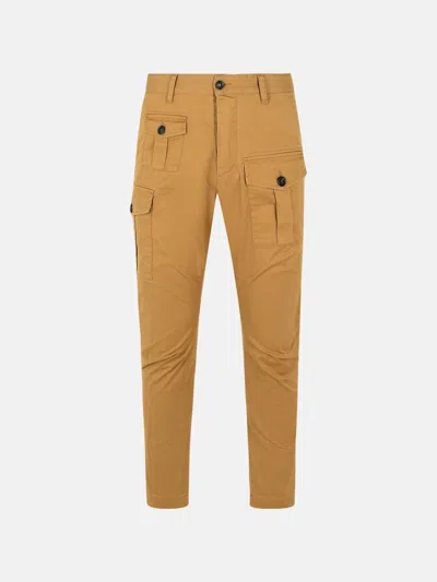 Dsquared2 'sexy' Beige Cotton Cargo Pants
