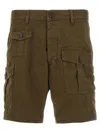 Dsquared2 Cargo Style Shorts Featuring Multiple Pockets In Green