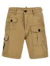 Dsquared2 Sexy Cargo Bermuda Shorts In Beige
