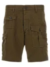 Dsquared2 Cargo Style Shorts Featuring Multiple Pockets In Green