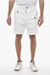 Dsquared2 Sexy Cargo Fit Denim Shorts With Belt Loops In White