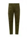 Dsquared2 Mens Green Sexy Slip-pocket Regular-fit Tapered-leg Stretch-cotton Trousers