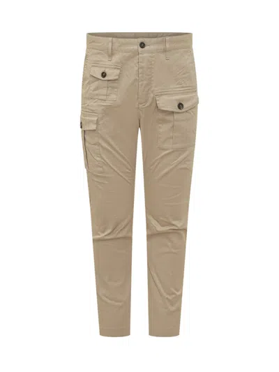 Dsquared2 Cargo Trousers In Neutral