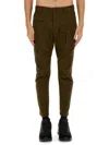 Dsquared2 Olive Cotton Blend Cargo Trousers