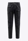 Dsquared2 Cotton Cargo Pant Trousers With Multiple Pockets In Black