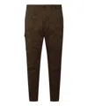 Dsquared2 Olive Cotton Blend Cargo Trousers In Green