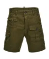 Dsquared2 Cargo Style Shorts Featuring Multiple Pockets In Green