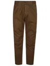 Dsquared2 Olive Cotton Blend Cargo Trousers In Green