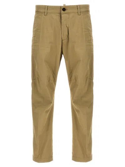 Dsquared2 Beige Cotton Denim Chino Trousers
