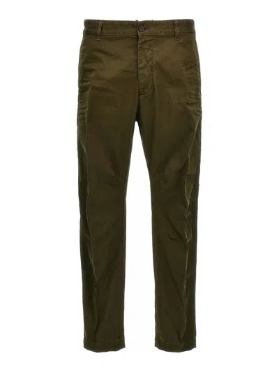 Dsquared2 Dsquared Man Khaki Stretch Cotton Sexy Chino Pant In Green