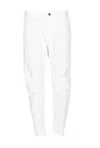 Dsquared2 Tailored White Trousers Crafted From Cotton-elastan Blend In White