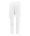 Dsquared2 Tailored White Trousers Crafted From Cotton-elastan Blend In White