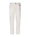 Dsquared2 Men's Cotton Twill Trousers With Embroidery In White