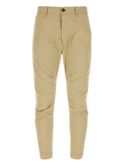 Dsquared2 Dsquared Beige Stretch Cotton Sexy Chino Pant In Brown