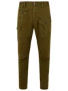 Dsquared2 'sexy' Dark Green Cotton Cargo Pantone In Green
