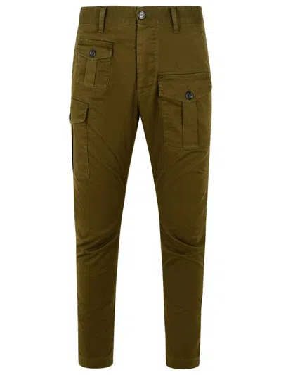 Dsquared2 'sexy' Dark Green Cotton Cargo Pantone