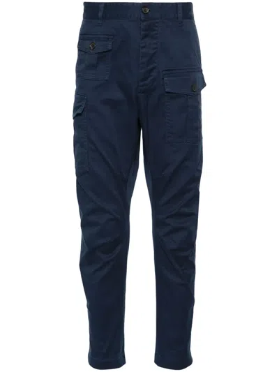 Dsquared2 Slim-cut Cargo Trousers In Blue