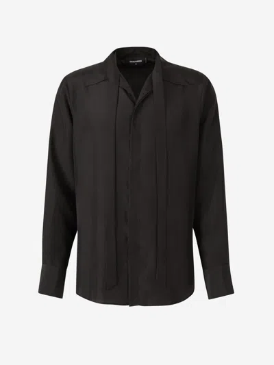 Dsquared2 Sexy Tie Shirt In Bow Detail At Neck