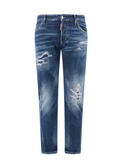 Dsquared2 Sexy Twist Cotton Jeans In Blue