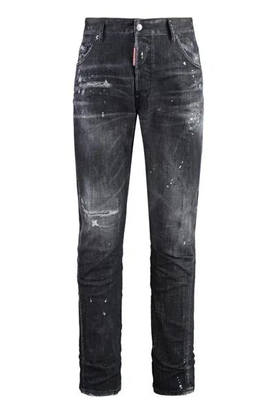 Dsquared2 Sexy Twist Skinny Jeans In Gray