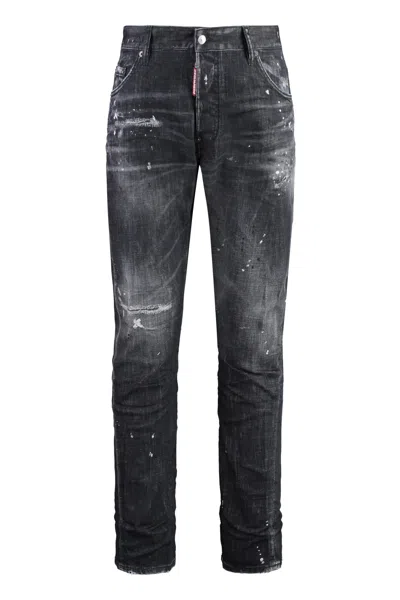 Dsquared2 Sexy Twist Skinny Jeans In Black