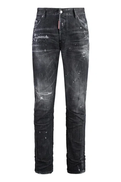 Dsquared2 Sexy Twist Skinny Jeans In Black