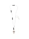 Dsquared2 Shark-tooth Leather Necklace In Multi