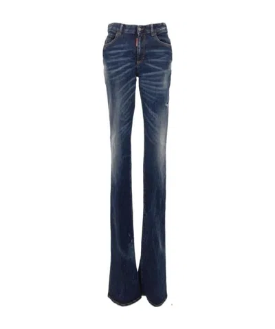 Dsquared2 Sharpei Faded Jeans In Blue