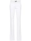 Dsquared2 Sharpei Ring-embellished Trousers In White
