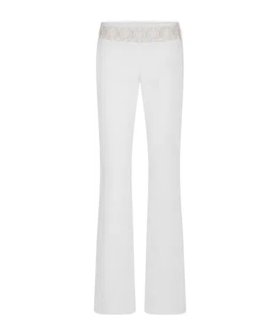 Dsquared2 Sharpei Ring-embellished Trousers In White