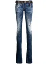 Dsquared2 Sharpey Low-rise Skinny Jeans In Blue